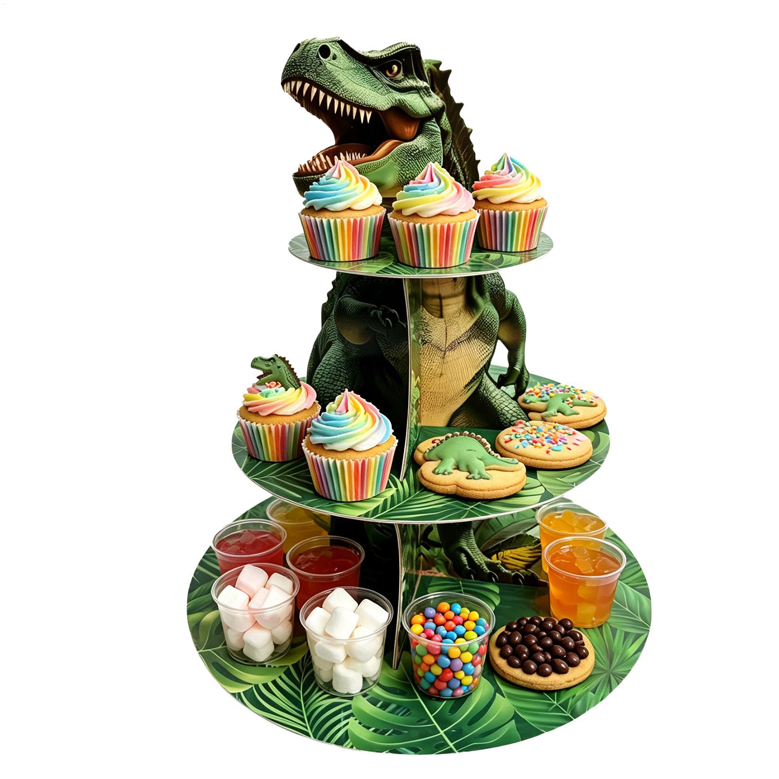 Cupcake Stand 3 Tiers Dinosaur - Home Bar Set ulasan dan harga