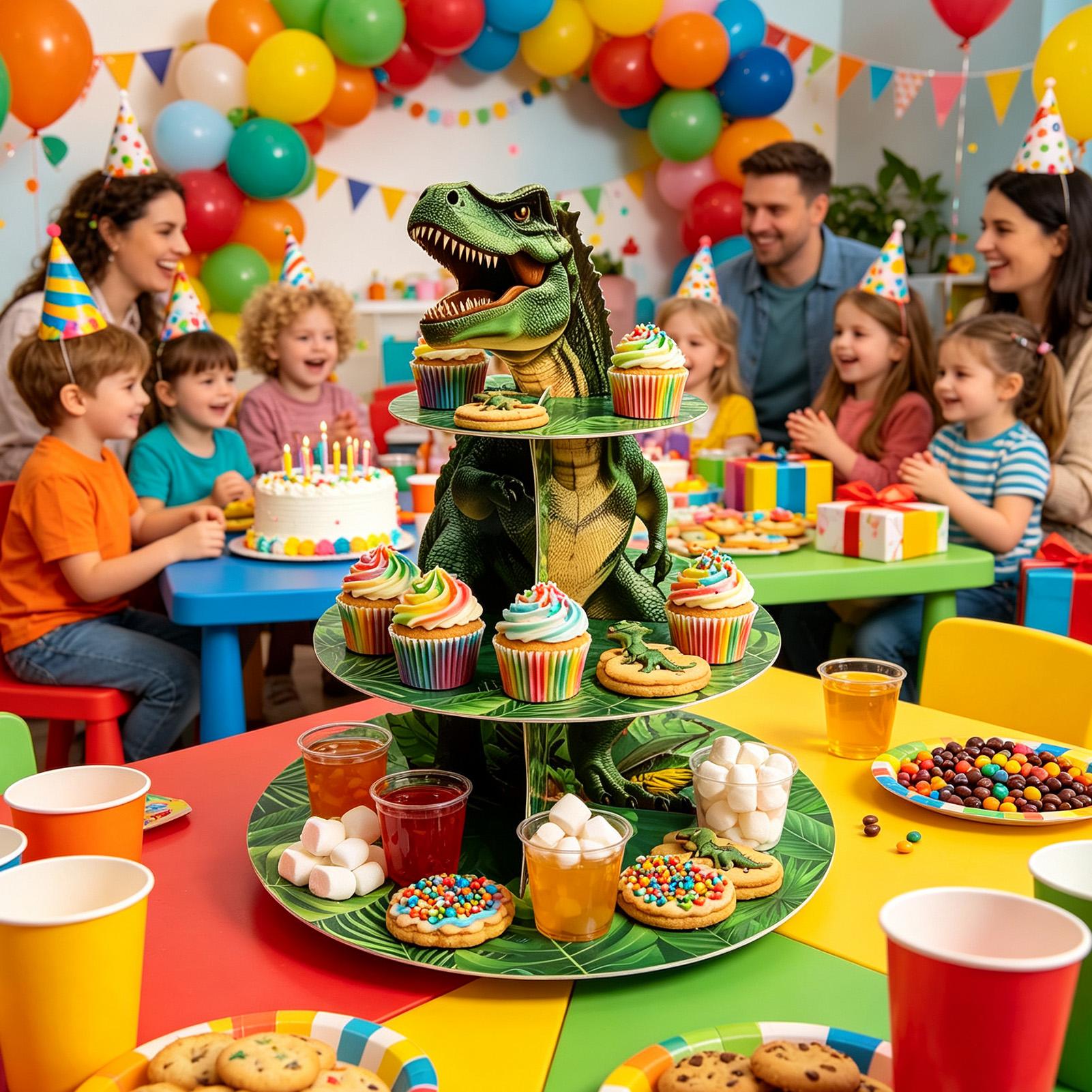 Cupcake Stand 3 Tiers Dinosaur - Home Bar Set ulasan dan harga