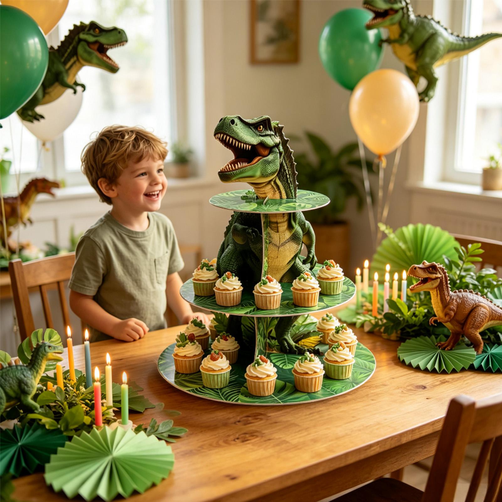 Cupcake Stand 3 Tiers Dinosaur - Home Bar Set ulasan dan harga