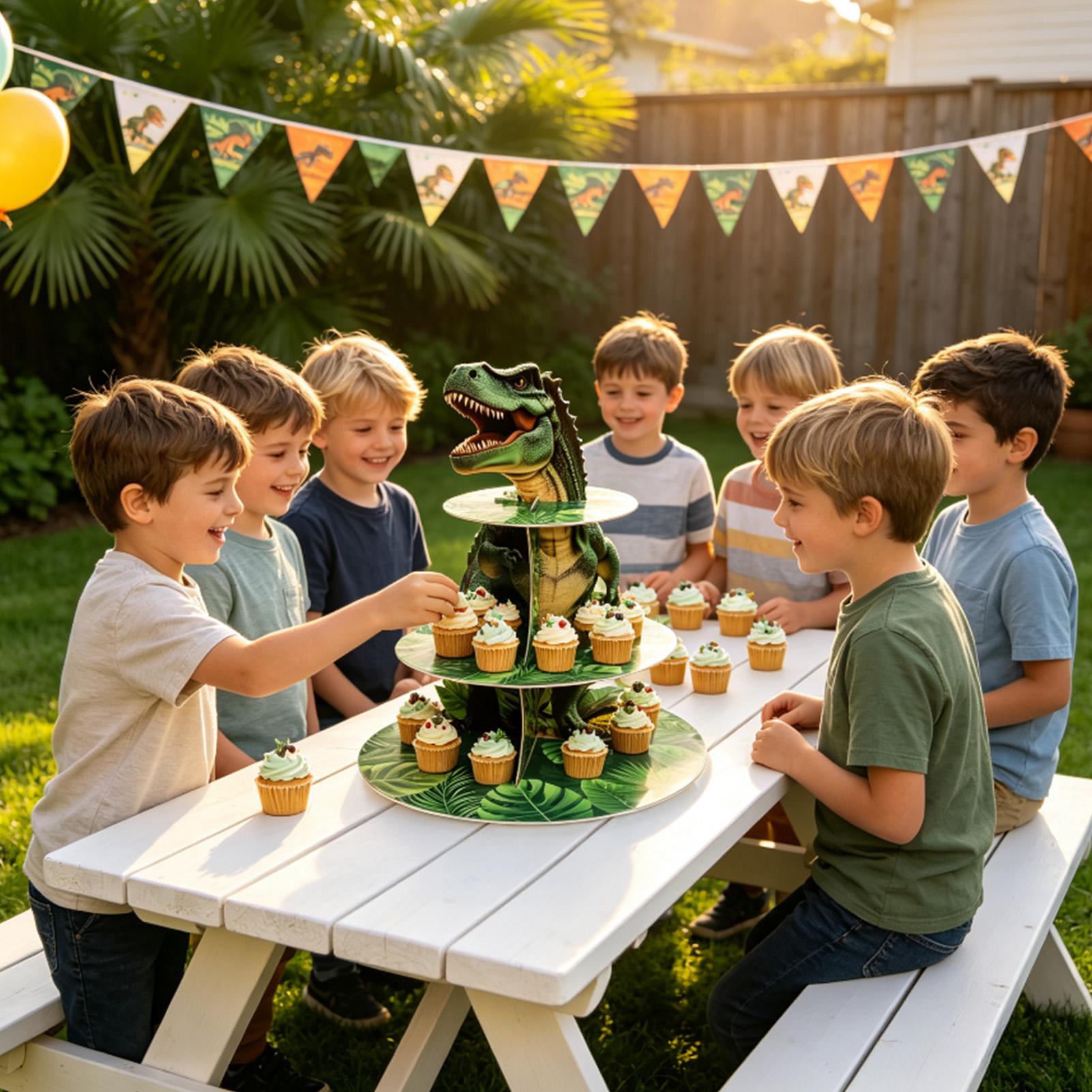Cupcake Stand 3 Tiers Dinosaur - Home Bar Set ulasan dan harga
