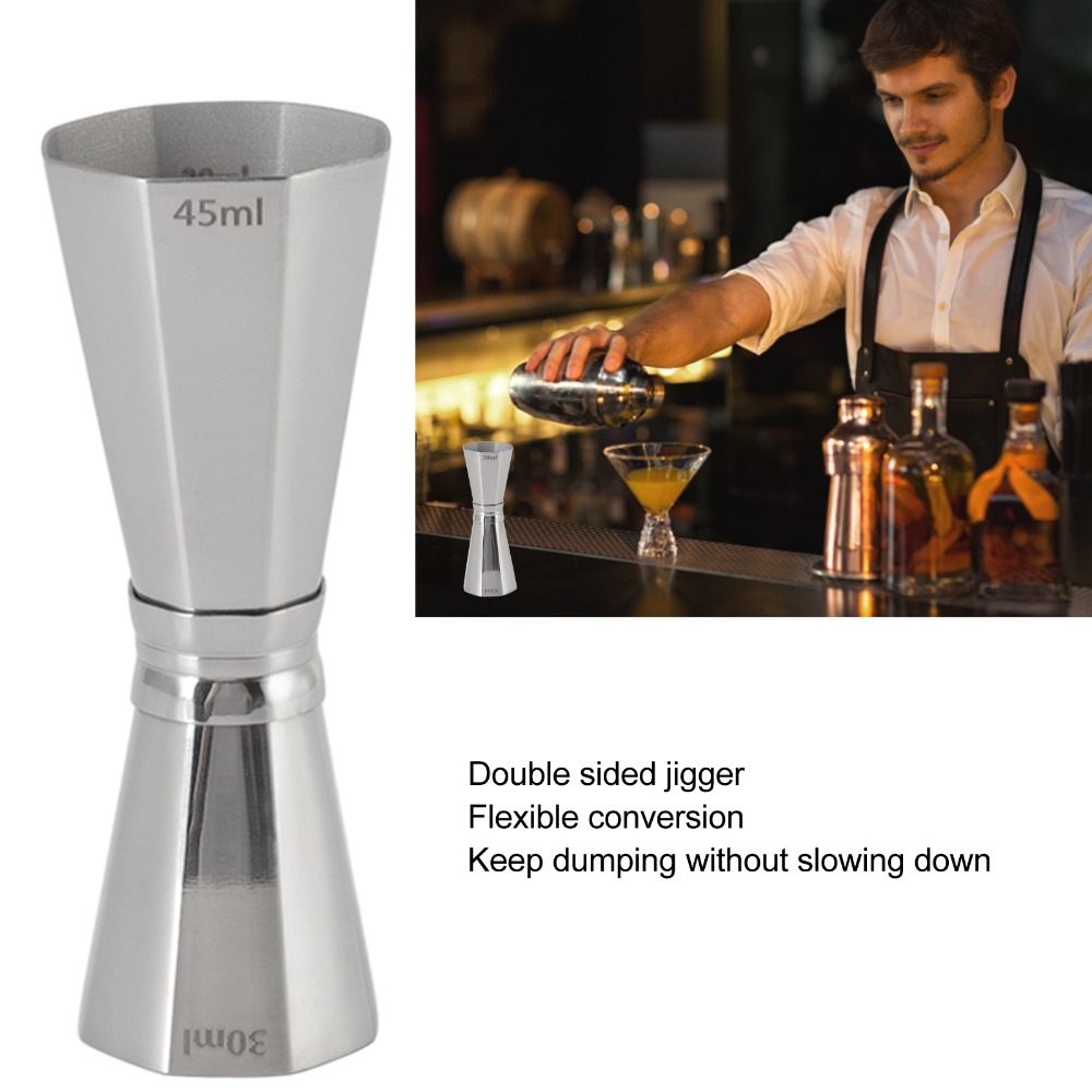 304 Stainless Steel Double Coc - Jigger Double Sided ulasan dan harga