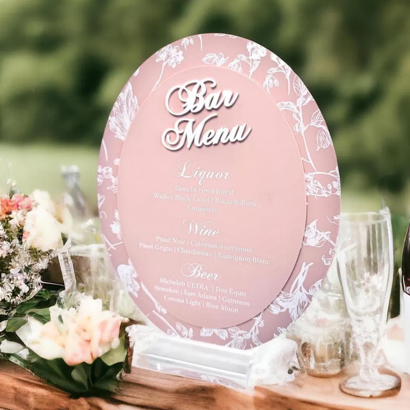 3D OVAL Toile Floral Chinoiser - Cocktail Recipe Book ulasan dan harga