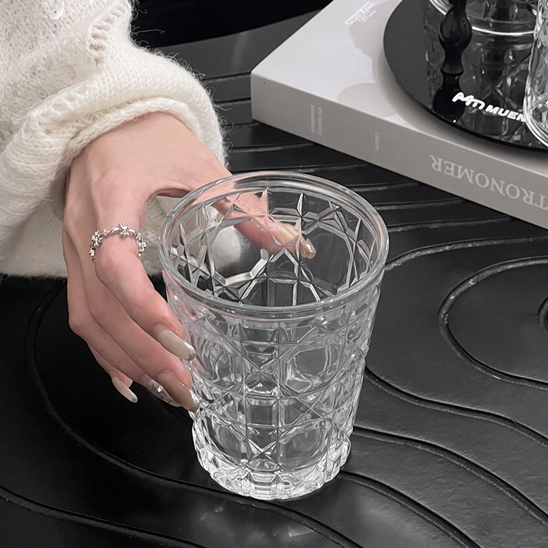2pcs 310ml Vintage Diamond Pat - Old Fashioned Glass ulasan dan harga