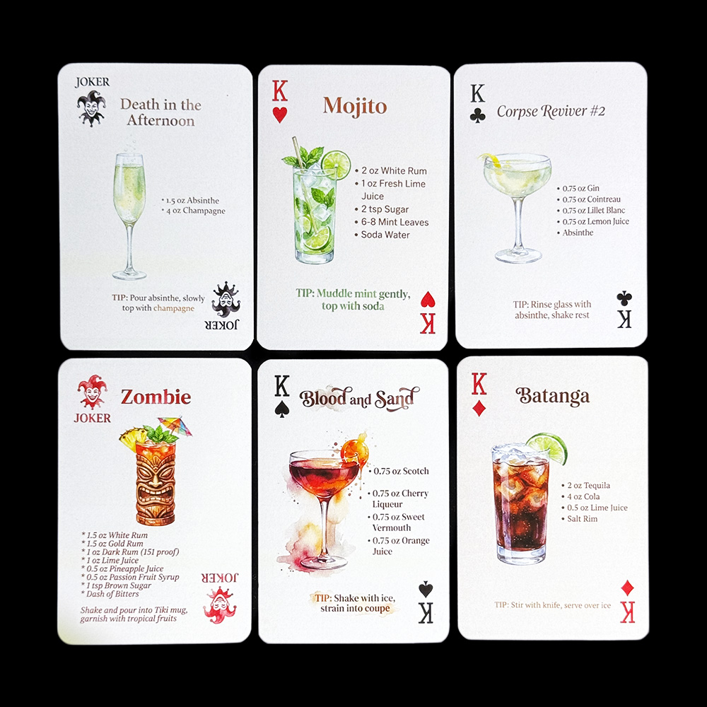 54pcs Cocktail Recipes Playing - Cocktail Recipe Book ulasan dan harga