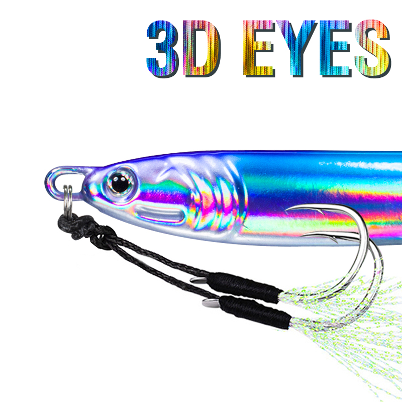 7Pcs 40g 60g 80g 100g Luminous - Jigger Double Sided ulasan dan harga