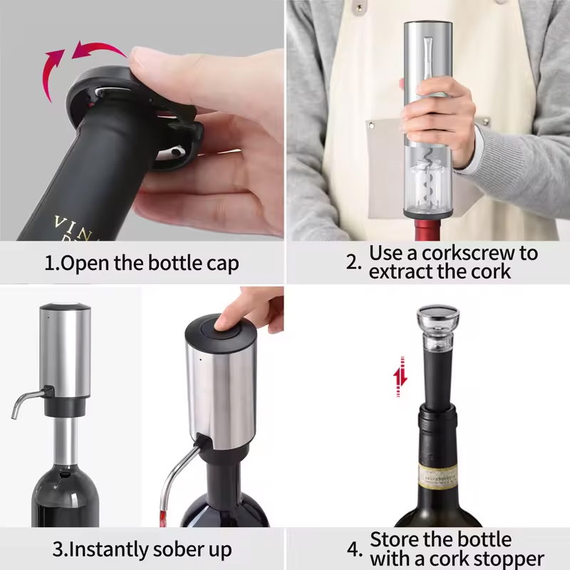 4-in-1 Rechargeable Electric W - Home Bar Set ulasan dan harga