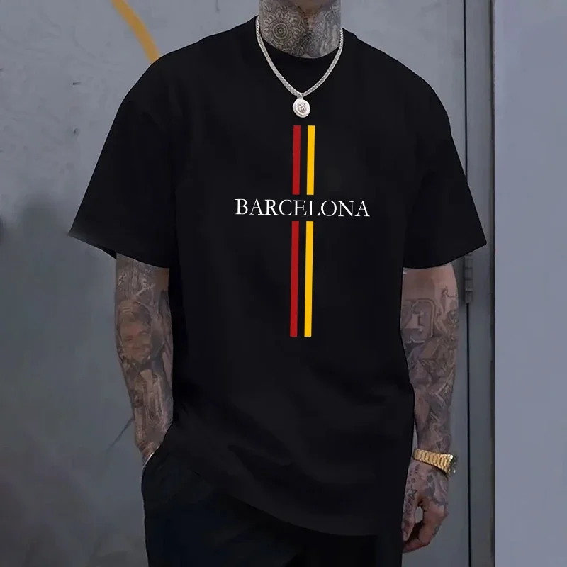 Barcelona Men's Cotton T-shirt - Home Barcelona ulasan dan harga