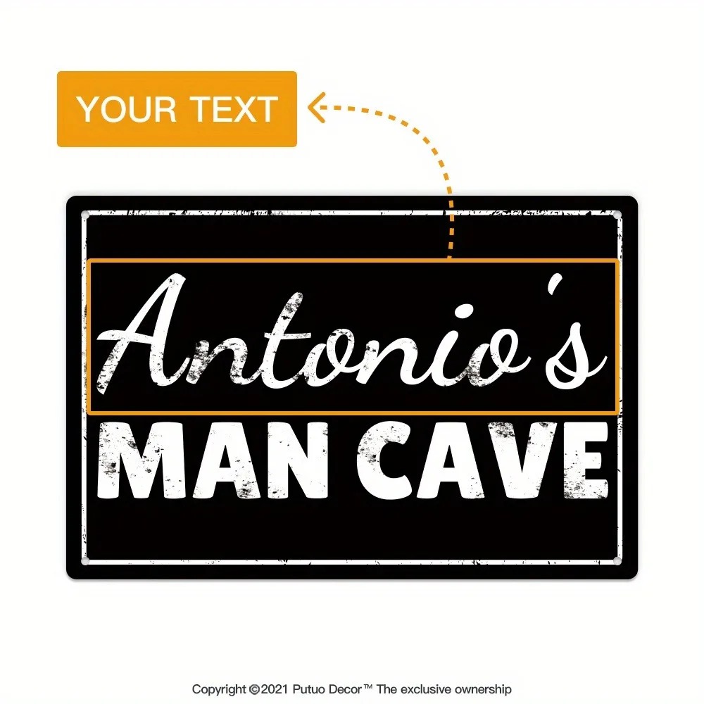 [2D Flat] Custom Man Cave Meta - Home Bar Signs ulasan dan harga