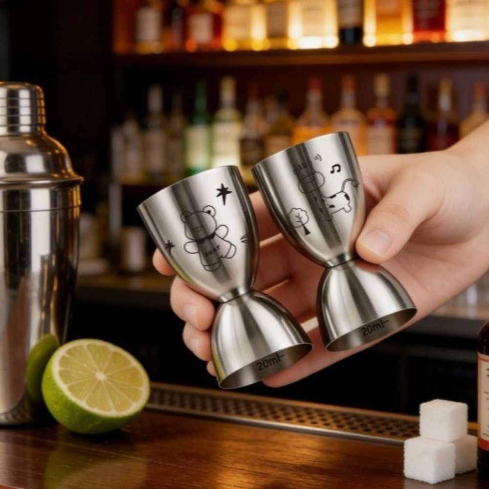 30/60ML Stainless Steel Jigger - Jigger Double Sided ulasan dan harga