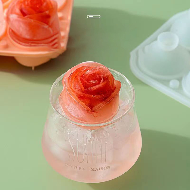 3D Rose Ice Molds 4 Holes Ice  - Ice Mold Sphere ulasan dan harga