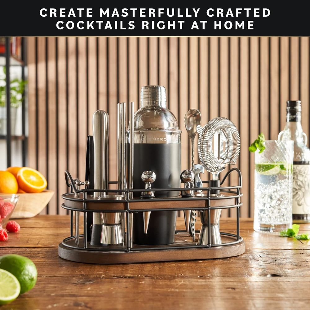 22-Piece Cocktail Shaker & Bar - Cocktail Recipe Book ulasan dan harga