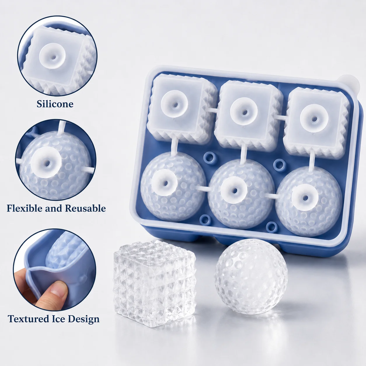 Silicone Whiskey Ice Cube Tray - Ice Mold Sphere ulasan dan harga