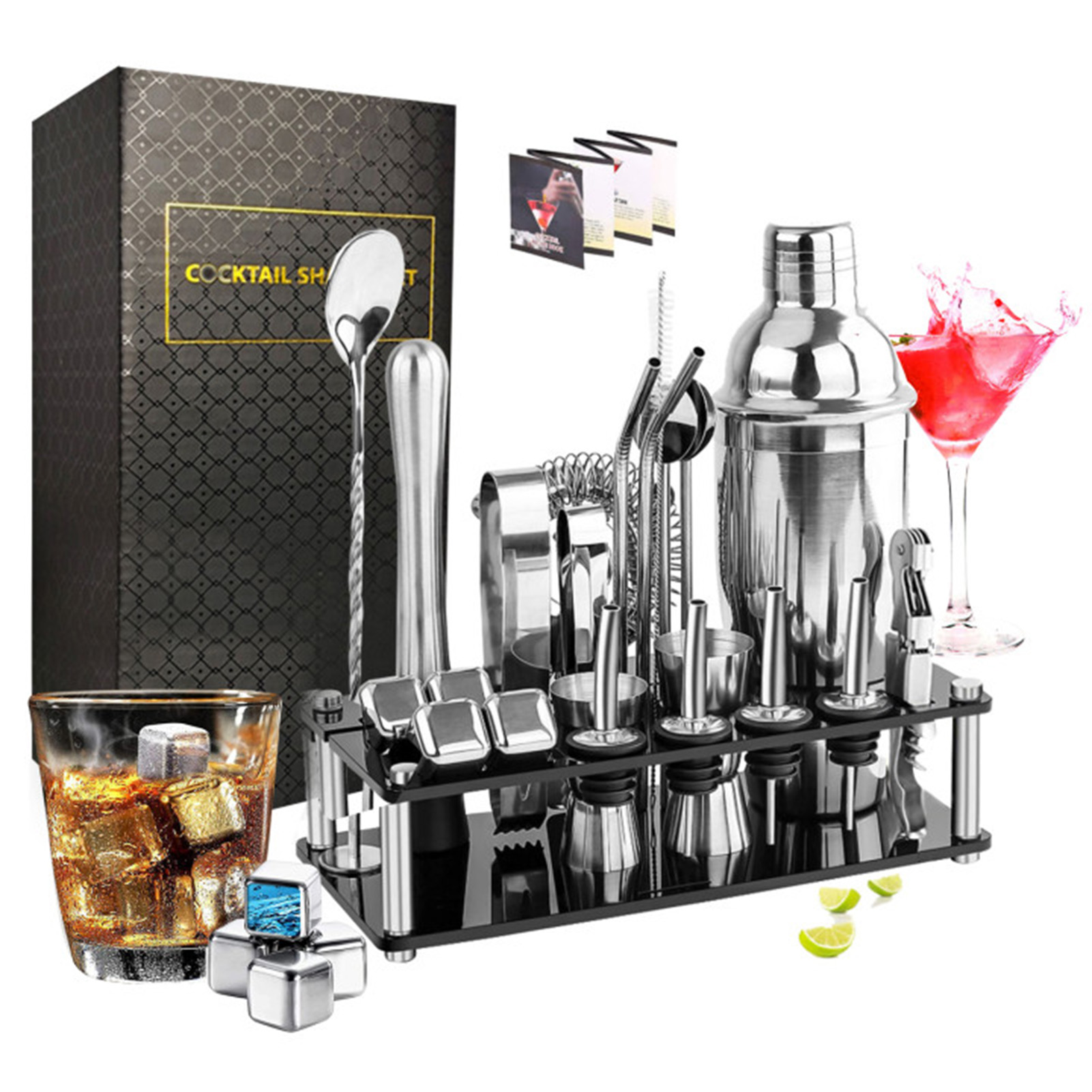 Cocktail Making Set Shaker Sta - Cocktail Recipe Book ulasan dan harga