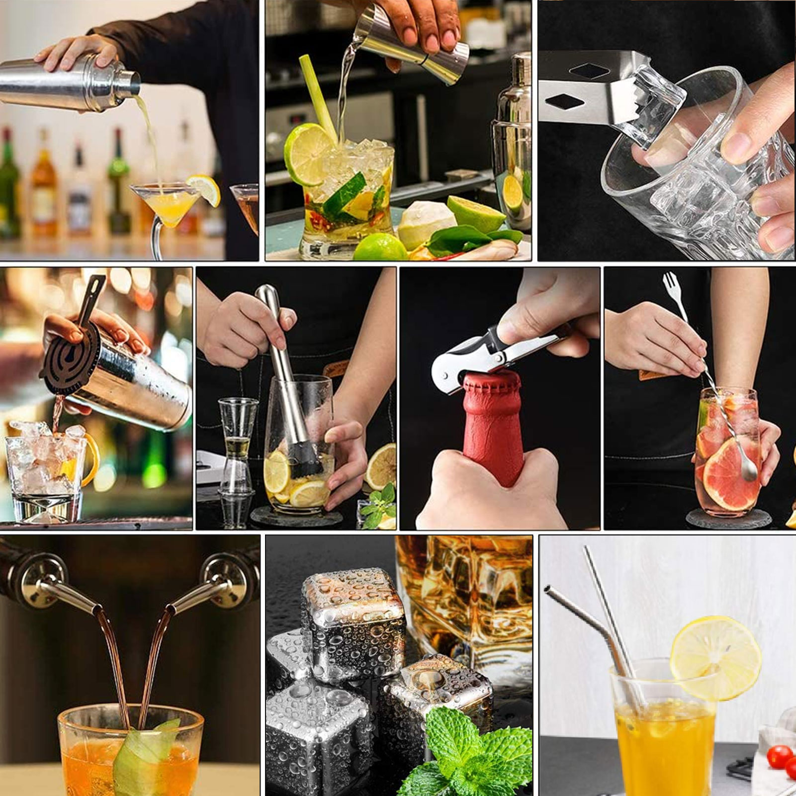Cocktail Making Set Shaker Sta - Cocktail Recipe Book ulasan dan harga