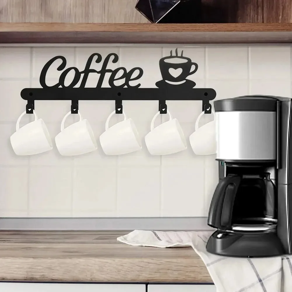 Coffee Metal Mug Holder Wall M - Home Bar Word ulasan dan harga