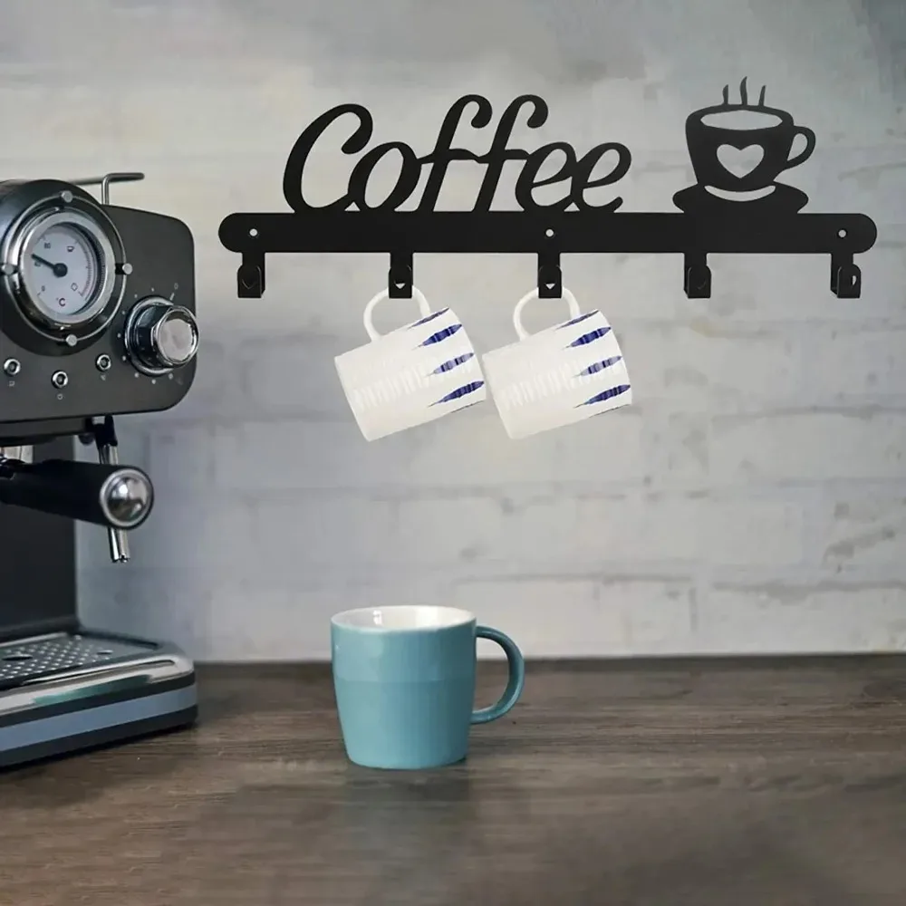 Coffee Metal Mug Holder Wall M - Home Bar Word ulasan dan harga